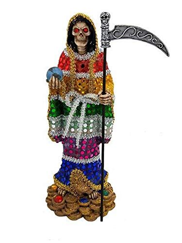 13" Santa Muerte Statue 7 Colors Holy Death Grim Reaper Siete Potencias ...