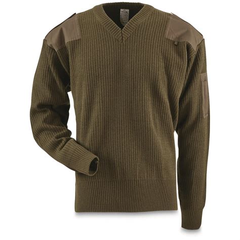 Italian Military Surplus Wool Blend Commando Sweater, New | Sportsman's ...