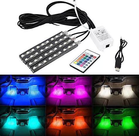 RGB Car Interior Neon Lights with Wireless Remote Control – Zambeel