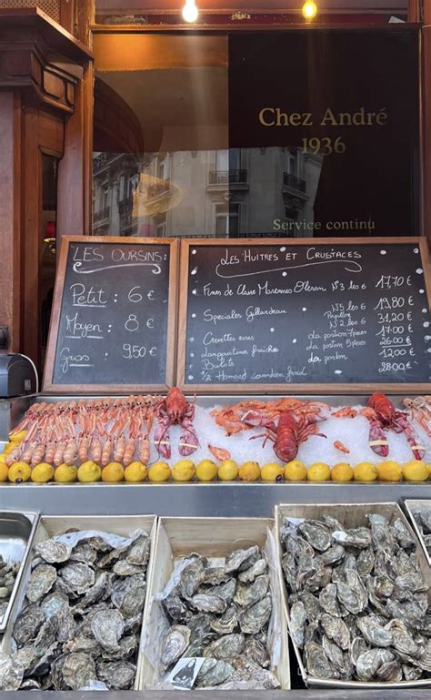 Menu at Chez André restaurant, Paris, 12 Rue Marbeuf
