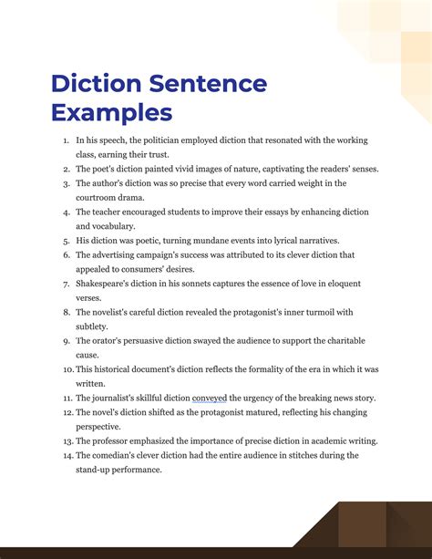 Image result for Diction Examples