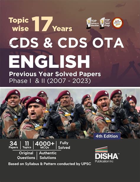 Topic-wise 17 CDS & CDS OTA English Previous Year Solved Papers Phase I ...