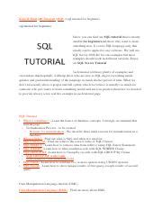 Image result for Basic SQL Tutorial PDF