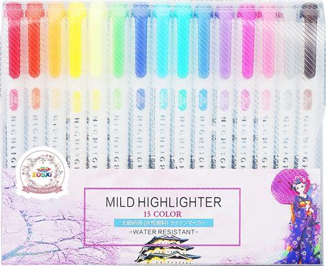 Buy Zosxi Highlighters Double Ended Mild 18 color Highlighters ...