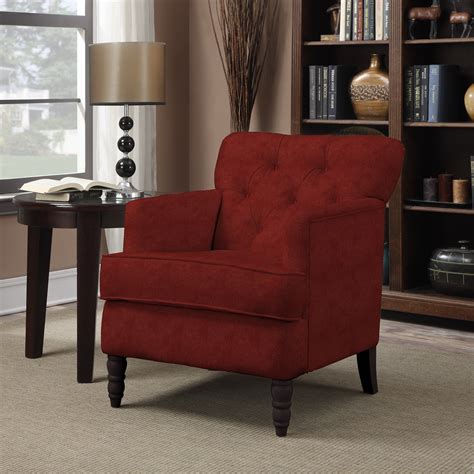red chair in living room