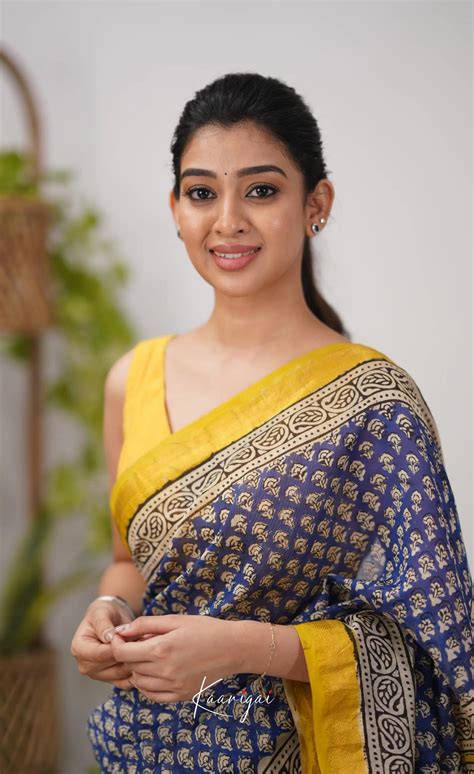 Mayuri Maheswari cotton saree - Dark Blue – Ivalinmabia