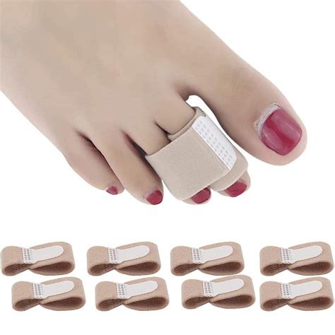 Anjetan 8PCS Toe Wrap Nylon Pain Relief Toe Separator Toe Splint Toe ...