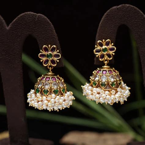 Earrings for Girls and Women | Shop Antique Jhumka Earrings Online