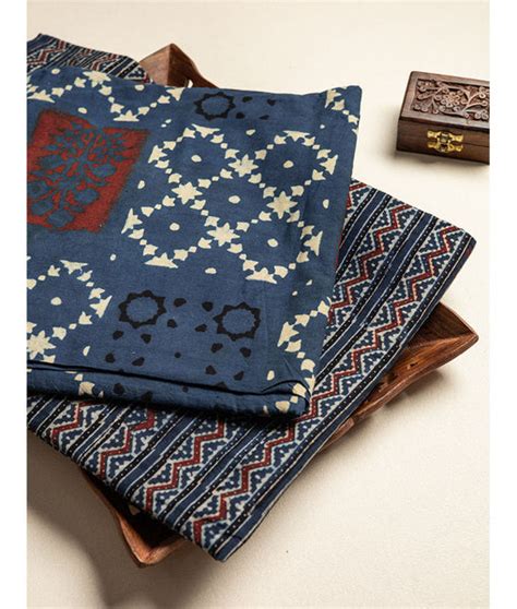 Cotton Mul ajrakh fabric set – Fabloein
