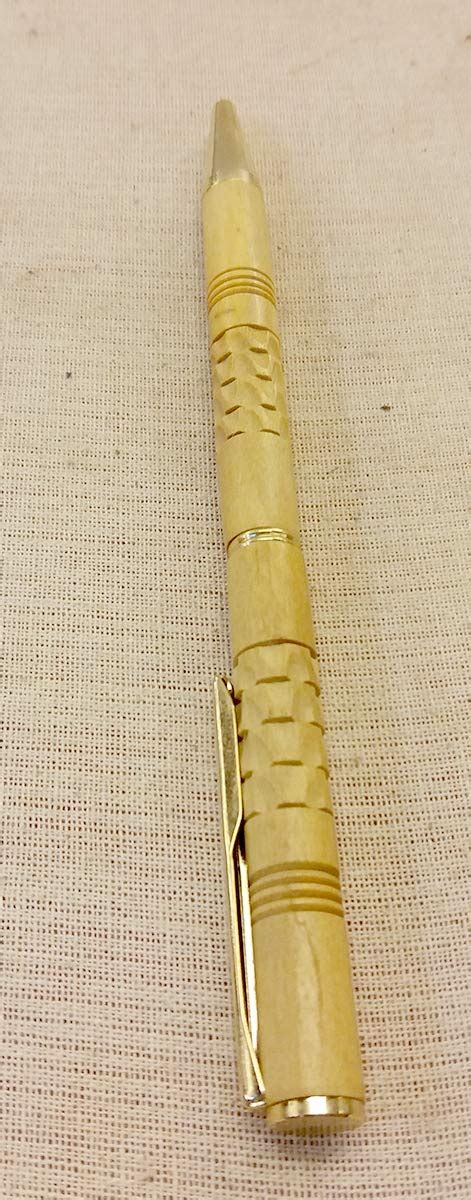 CCIC Handicraft Pen Carved Sandal Wood and Colors : Amazon.in: Office ...