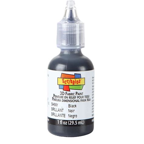 black Scribbles Shiny 3D Fabric Paint – EconoCrafts