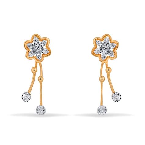 14 Karat Gold & Diamond Earrings | Diamond - Reliance Jewels