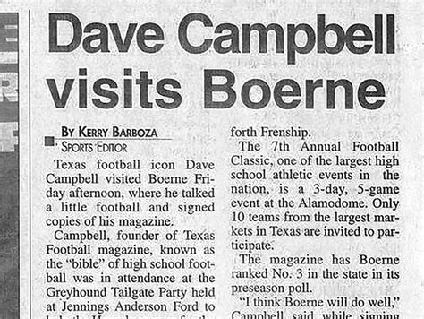 Dave Campbell’s Texas Football magazine comes in the mail