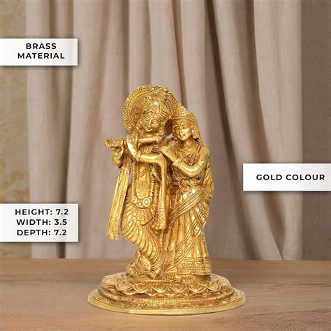 Brass Radha Krishna Idol Statue Radha Krishna for Home Decor and Pooja ...