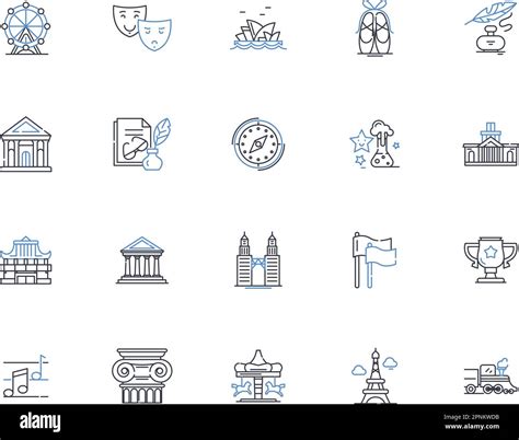Accounts line icons collection. Ledger, Balance, Expenses, Assets ...
