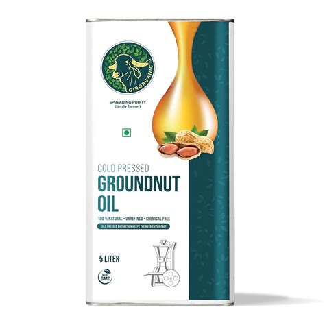 GirOrganic Wood Press Groundnut Oil - 5 Litre Tin | Kacchi Ghani ...