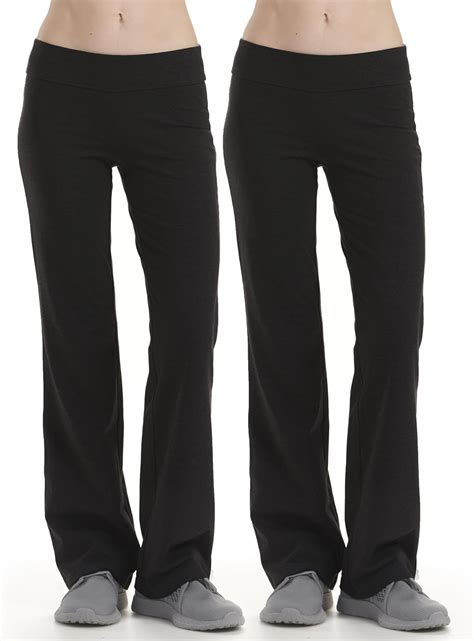 Amazon.com: Spalding Womens Yoga Pants - 2 Pack Plus Size Slim Fit or ...