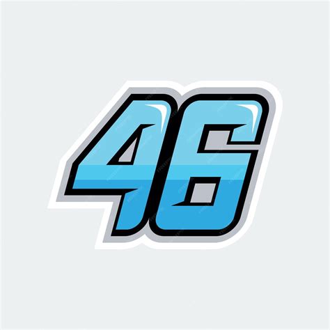 Premium Vector | 46 number racing design vector