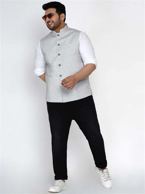 Buy Plus Size Nehru Jacket and Blazers for Men - Black Nehru jacket