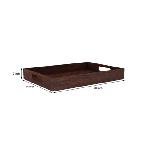 Solid Sheesham Wood Serving Tray for Dining Table for Home Kitchen ...