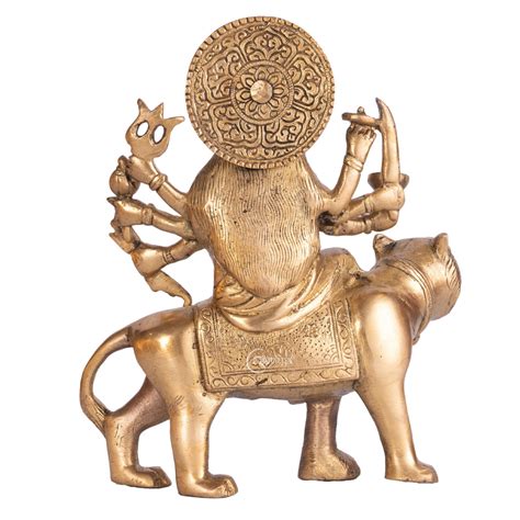 Sherawali Mata/ Durga Brass Idol – The Advitya
