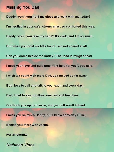 Missing Dad Poems Quotes