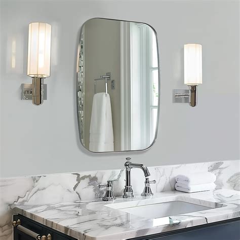 Amazon.com: ANDY STAR Chrome Bathroom Mirror, 24x36 Inch Polished ...