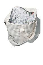 business & pleasure co. Cooler Tote Bag in Lauren Sage Stripe | REVOLVE