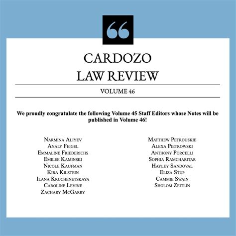 Hayley Sandoval on LinkedIn: Excited to share that Cardozo Law Review ...