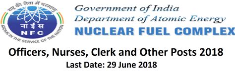Nuclear Fuel Complex Recruitment 2018- Government jobs for Various Posts