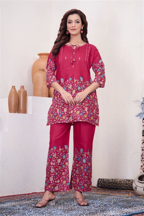 Designer Floral Print Co-Ord Set for Women – Kalanandi the art of ...