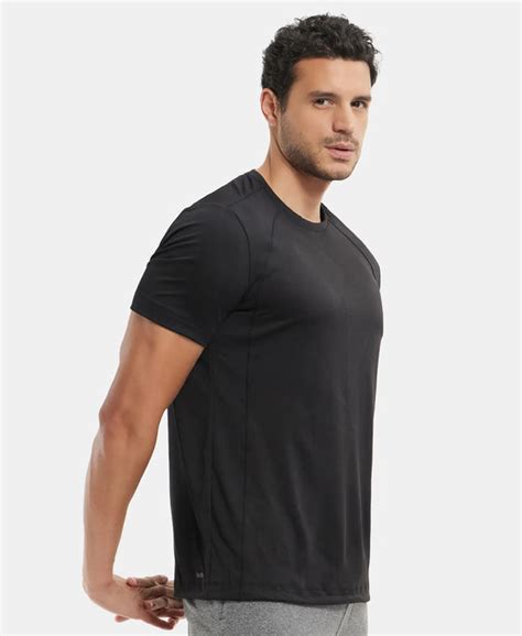 Buy Microfiber Fabric Round Neck Half Sleeve T-Shirt with Breathable ...