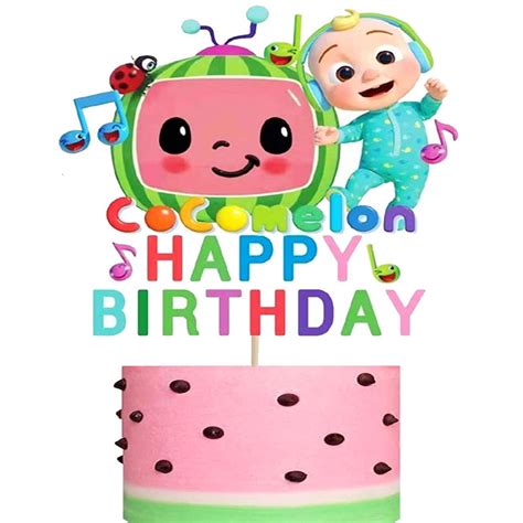 Buy Cartoon Happy Birthday Cake Topper, for 1st 2nd 3rd Baby Birthday ...