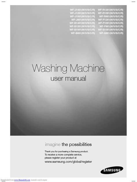 Image result for Samsung Washing Machine Operating Manual
