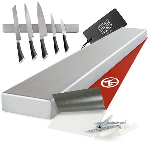Moritz & Moritz Magnetic Knife Holder For Wall - Stainless Steel 16 ...