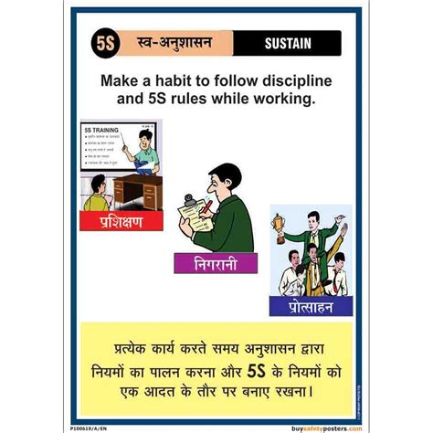 buysafetyposters.com - Sustain Hindi Poster In English Plastic ...