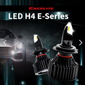 shau Car Excelite Led Headlight Bulbs, 120&240W/20,000 (H4)6000K Cool ...