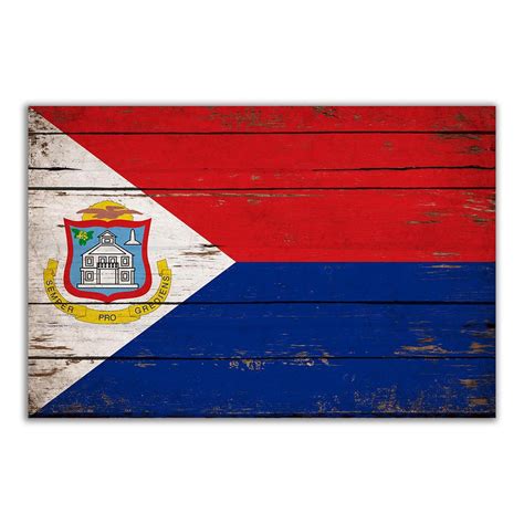 St. Maarten Flag Wood Flag Flags Rustic Flags Sint Maarten - Etsy