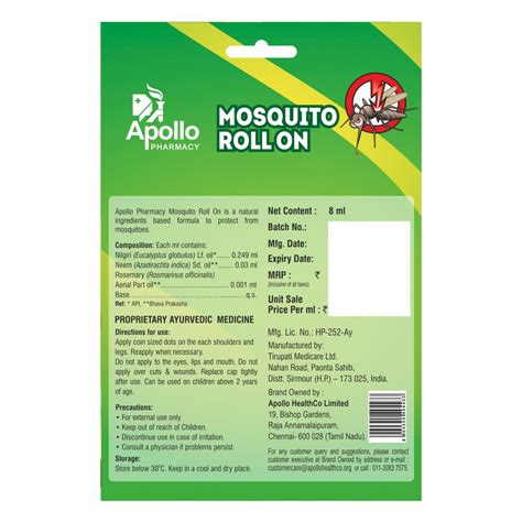 Apollo Pharmacy Mosquito Roll On, 8 ml Price, Uses, Side Effects ...