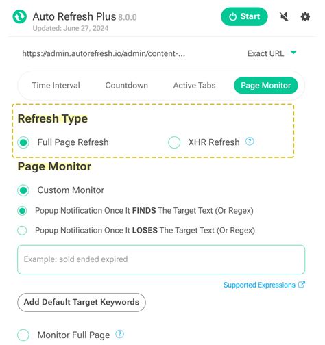 Auto Refresh Plus Settings 的图像结果