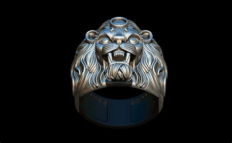 Lion Ring 3D Model STL File