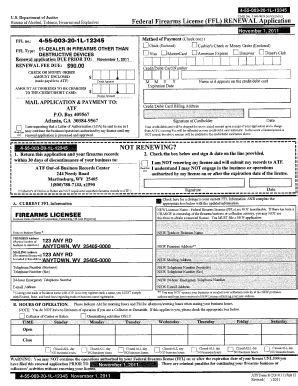 Fillable Online reginfo Federal Firearms License (FFL) RENEWAL ...