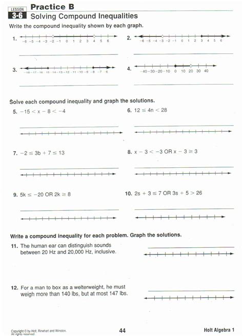 Solving Compound Inequalities Worksheet Awesome Learning Experience ...