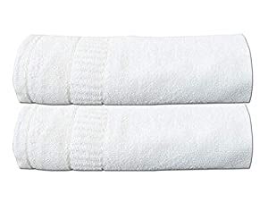 Kuber Industries Cotton Bath Towel 400 GSM (2 Pieces, White) : Amazon ...