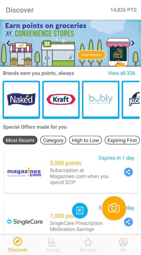 Image result for Fetch Rewards Discover Screen