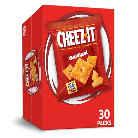 Cheez-It Original Cheese Crackers, 30 oz, 30 Count - Walmart.com