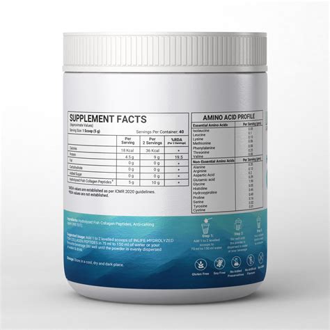 Hydrolyzed Marine Fish Collagen Peptides Powder | LIFENOW