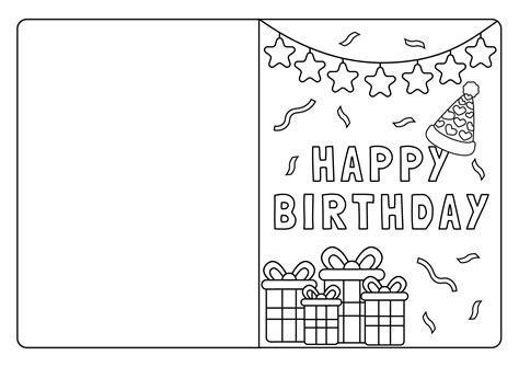 Birthday Cards Printable Coloring