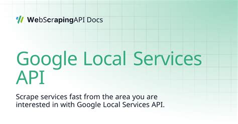 Google Local Services API 的图像结果