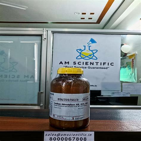Buy Sodium Thiosulphate Pentahydrate AR, ACS, ISO 500G at Affordable ...